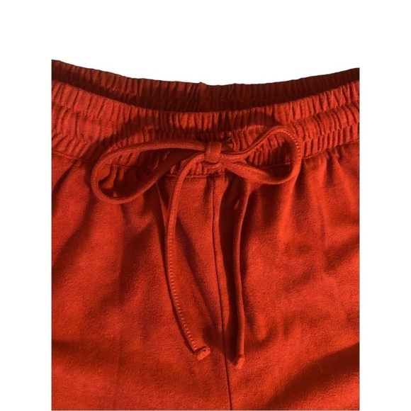Forever 21 Red Velvet Super Soft Booty Shorts- Elastic Waistband & Tie Sting M - Picture 2 of 5